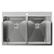 Фото товара: Rivelato RINOX 7450 2В INOX, мойка, нержавеющая сталь
