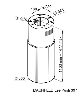 Детальное фото товара: Maunfeld LEE PUSH 397 нержавеющая сталь