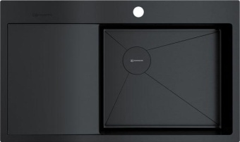 Детальное фото товара: Omoikiri Akisame 86-GB-R Side , мойка, нержавеющая сталь/графит, чаша справа