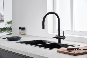 Детальное фото товара: Emar EC-3015 PVD Dark, смеситель, вороненая сталь