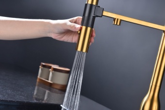 Детальное фото товара: Paulmark Magneto One, смеситель, брашированное золото