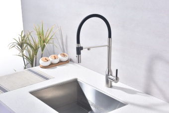 Детальное фото товара: Paulmark Magneto One, смеситель, брашированная сталь