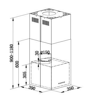 Детальное фото товара: Maunfeld BATH LIGHT (ISLA) 35 нержавеющая сталь