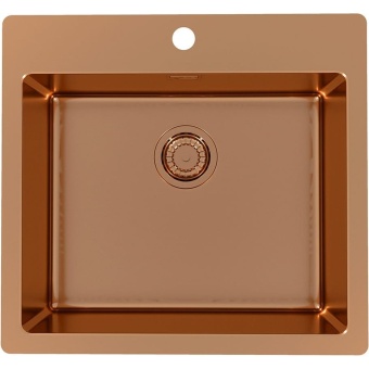 Детальное фото товара: ALVEUS PURE MONARCH 70 new COPPER FS, мойка, нержавеющая сталь (с выпуском без сифона)