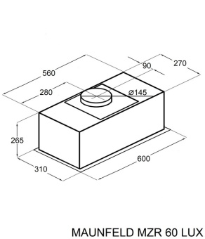 Детальное фото товара: Maunfeld MZR 60 Lux Black
