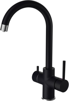 Детальное фото товара: GranFest GF-Z-5422, смеситель, гранит, черный
