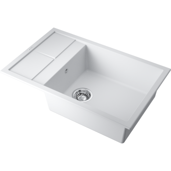 Детальное фото товара: Omoikiri Sumi 78-LB-WH, мойка, гранит, белый
