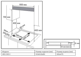 Детальное фото товара: Evelux HEG 330 X
