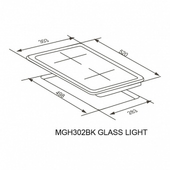 Детальное фото товара: Meferi MGH302BK GLASS LIGHT