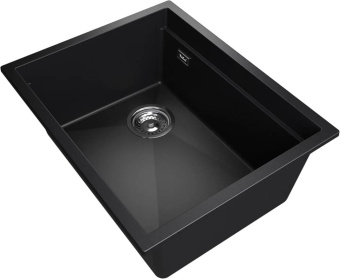 Детальное фото товара: Rivelato LINO LN-554-L nero, мойка, гранит, черный
