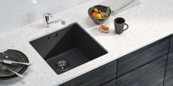 Детальное фото товара: Omoikiri Kata 54-U-BL, мойка, гранит, черный