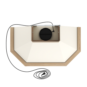 Детальное фото товара: Elikor Камин Грань 90П-650-П3Л бежевый/дуб неокрашенный