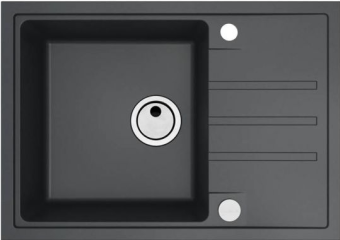 Детальное фото товара: ALVEUS INTERMEZZO 40 G91 CARBON, мойка, гранит, черный (в комплекте с сифоном 1117292)