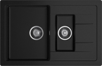 Детальное фото товара: GranFest QUADRO GF-Q-775 KL, мойка, мрамор, черный