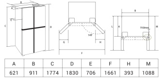 Детальное фото товара: HIBERG RFQ-555DX NFGB inverter