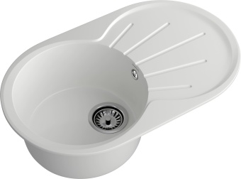 Детальное фото товара: GranFest RONDO GF-R-750 L, мойка, мрамор, иней