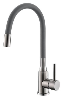 Детальное фото товара: ALVEUS GENESIS FLEXA GREY SAT, смеситель, серый