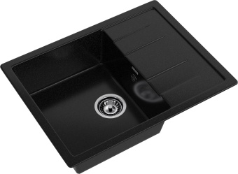 Детальное фото товара: GranFest QUADRO GF-Q-650 L, мойка, мрамор, черный