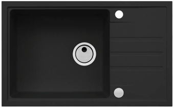 Детальное фото товара: ALVEUS INTERMEZZO 130 GRANITAL DEEP BLACK-G90, мойка, гранит, темно-черный (в комп. с сиф. 1117292)