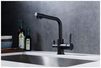Детальное фото товара: Emar EC-3003N black, смеситель, черный