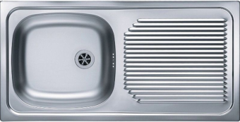 Детальное фото товара: ALVEUS BASIC 60 LEI-60, мойка, нержавеющая сталь лен (в комплекте с сифоном 1011717)