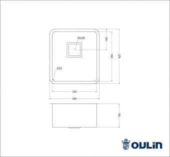 Детальное фото товара: Oulin OL-0362, мойка, нержавеющая сталь