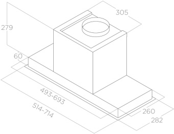 Детальное фото товара: ELICA HIDDEN ADV PLUS @ BLGL/A/72
