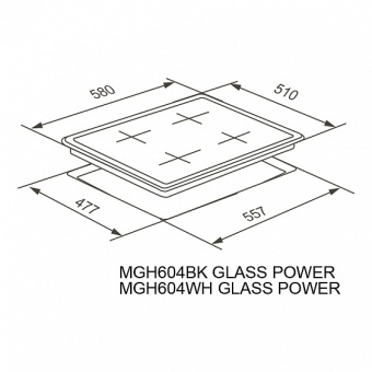 Детальное фото товара: MEFERI MGH604WH GLASS POWER