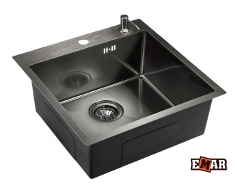 Детальное фото товара: Emar EMB-117A PVD Nano Dark, мойка, нержавеющая сталь, вороненая сталь