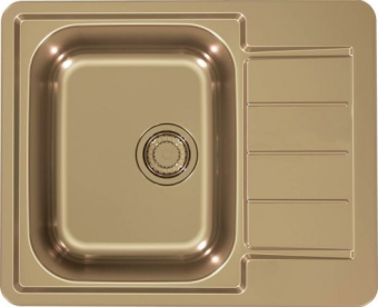 Детальное фото товара: ALVEUS LINE MONARCH 110 BRONZE, мойка, нерж.сталь, бронза ( в комплекте с выпуском и сифоном)