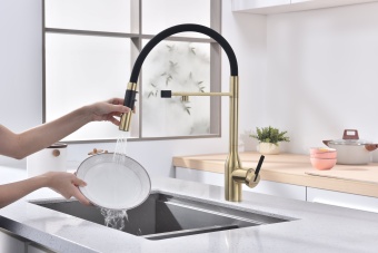 Детальное фото товара: Paulmark Magneto One, смеситель, светлое золото