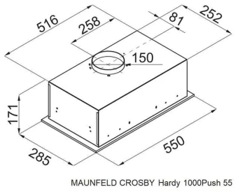 Детальное фото товара: Maunfeld CROSBY HARDY 1000Push Black