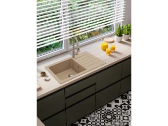 Детальное фото товара: ALVEUS GRANITAL NIAGARA 90 G55 BEIGE, мойка, гранит, бежевый (с сифоном 1130548)