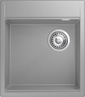 Детальное фото товара: Rivelato TESORO TR-455-R grigio metallizz, мойка, гранит, серый металлик