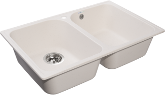 Детальное фото товара: GranFest QUARZ GF-Z15, мойка, гранит, белый