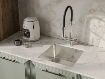 Детальное фото товара: Rivelato RINOX 4444 UN INOX, мойка, нержавеющая сталь