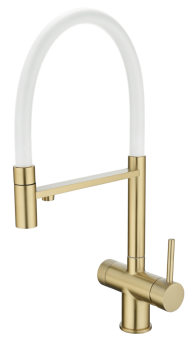 Детальное фото товара: Emar EC-7024WHT Matt Gold, смеситель, матовое золото