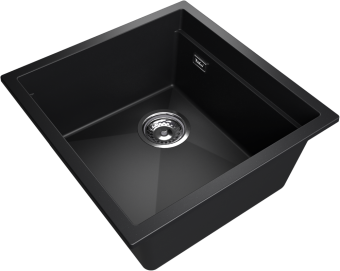 Детальное фото товара: Rivelato LINO LN-454-L nero, мойка, гранит, черный