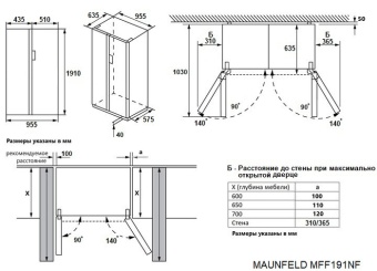 Детальное фото товара: Maunfeld MFF191NFPW