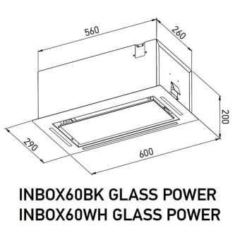 Детальное фото товара: MEFERI INBOX60WH GLASS POWER