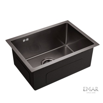 Детальное фото товара: Emar EMB-132 PVD Nano Dark, мойка, нержавеющая сталь, вороненая сталь