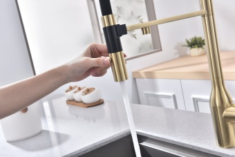 Детальное фото товара: Paulmark Magneto One, смеситель, светлое золото