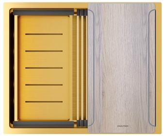 Детальное фото товара: Paulmark NEXT-MULTI SINK 54 UNI, мойка, нержавеющая сталь, брашированное золото