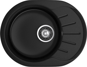 Детальное фото товара: GranFest RONDO GF-R-580 L, мойка, мрамор, черный