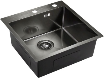 Детальное фото товара: Emar EMB-117A PVD Nano Dark, мойка, нержавеющая сталь, вороненая сталь