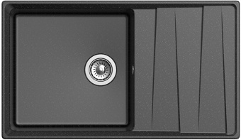 Детальное фото товара: GranFest LEVEL GF-LV-860L, мойка, мрамор, черный