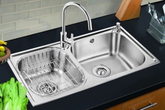 Детальное фото товара: Oulin OL-S8905 (F&P), мойка, нержавеющая сталь сатин