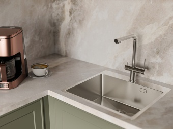 Детальное фото товара: Rivelato RINOX 5450 INOX, мойка, нержавеющая сталь