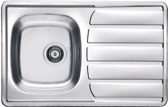 Детальное фото товара: ALVEUS ZOOM 20 LEI-90, мойка, нержавеющая сталь лен (в комплекте с сифоном 1130550)