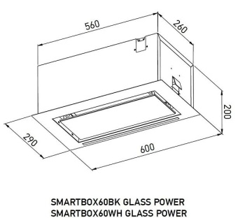 Детальное фото товара: MEFERI SMARTBOX60BK GLASS POWER